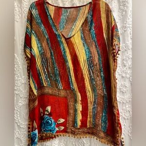 NWT Sari print pullover size OS
